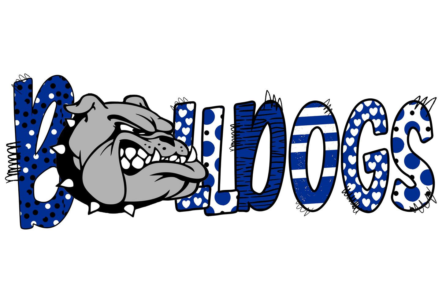 Bulldogs Blue and White