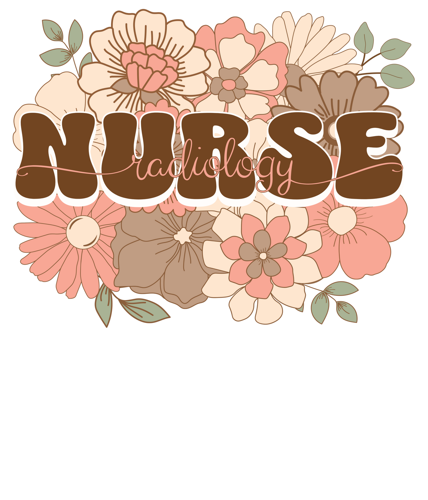 Floral Radiology Nurse Shirt