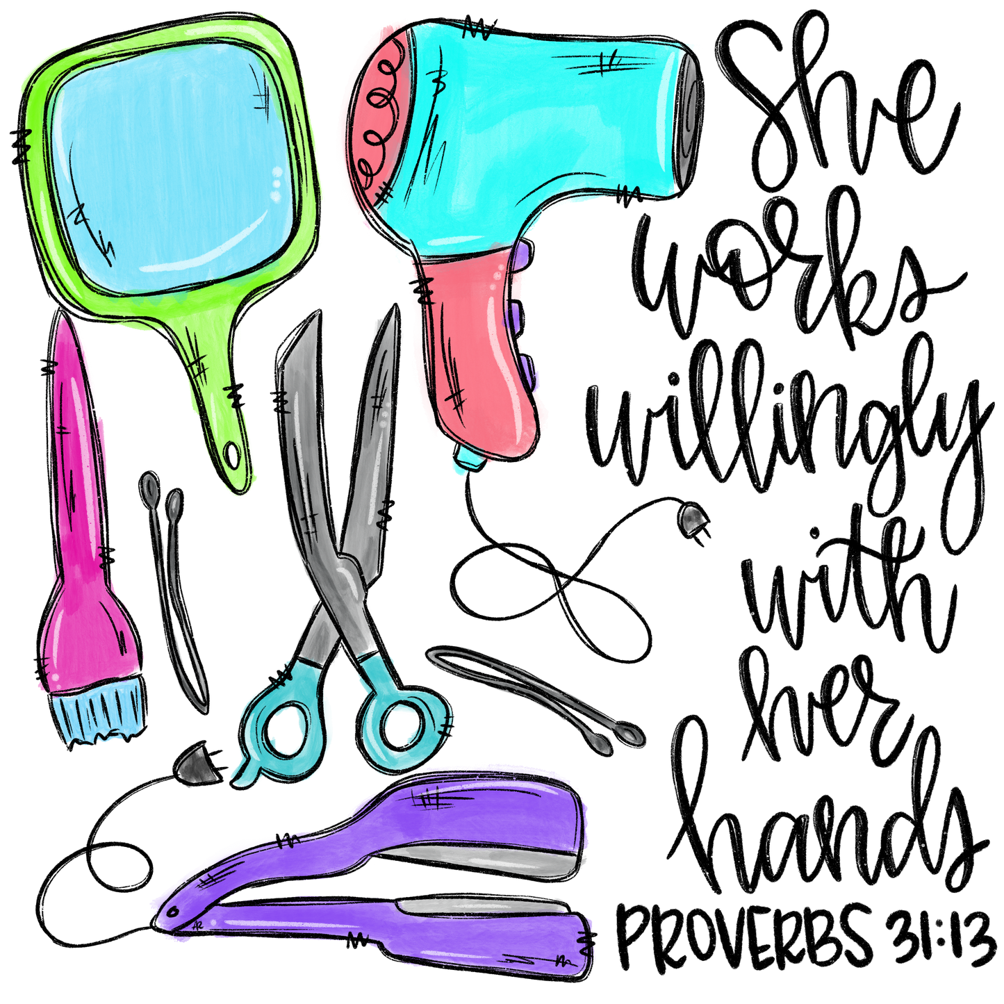 Hair Stylist Drawn