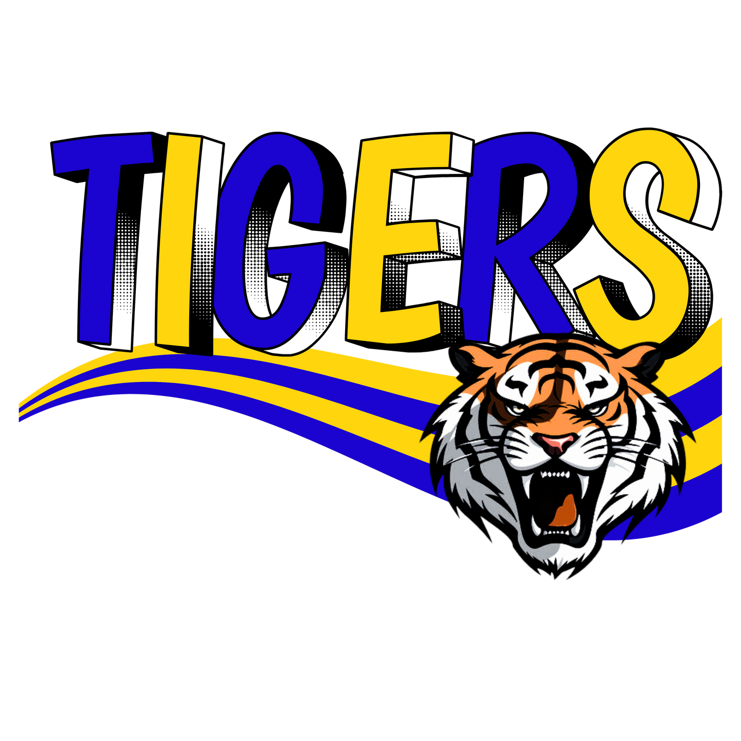 Tigers with Mascot T-Shirt