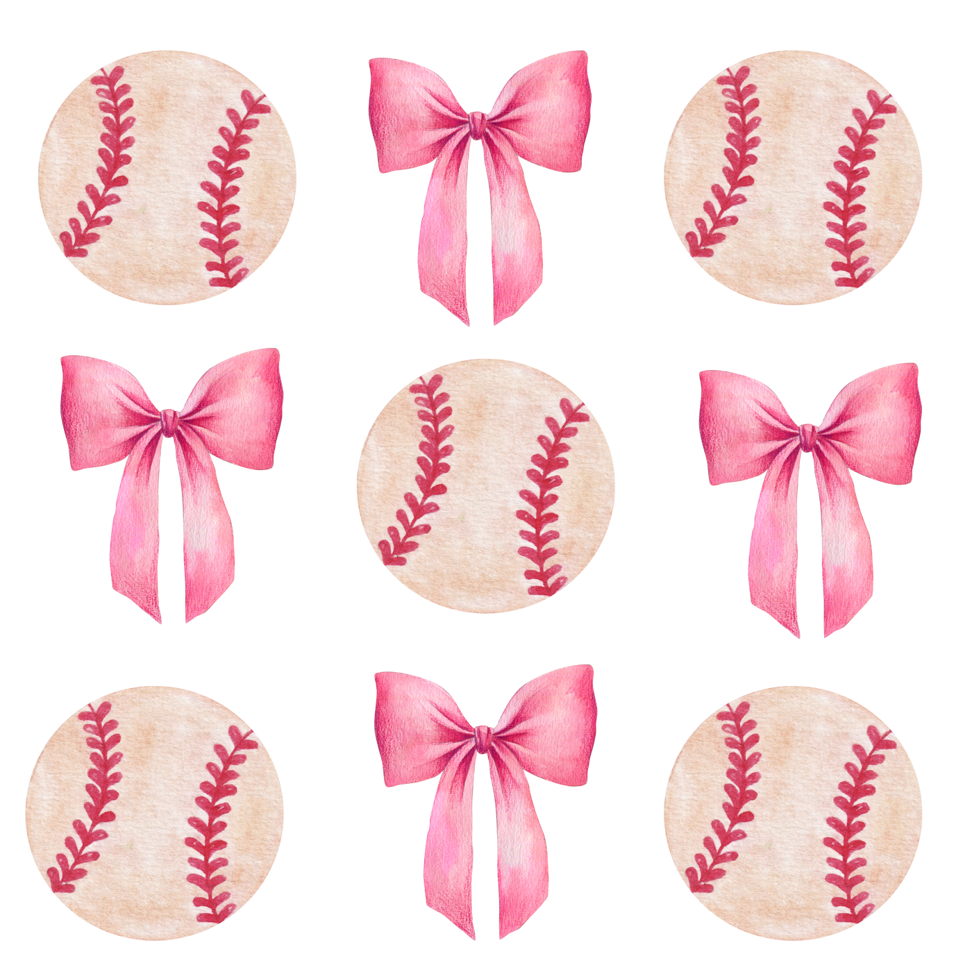 Baseballs Bows Coquette T-Shirt