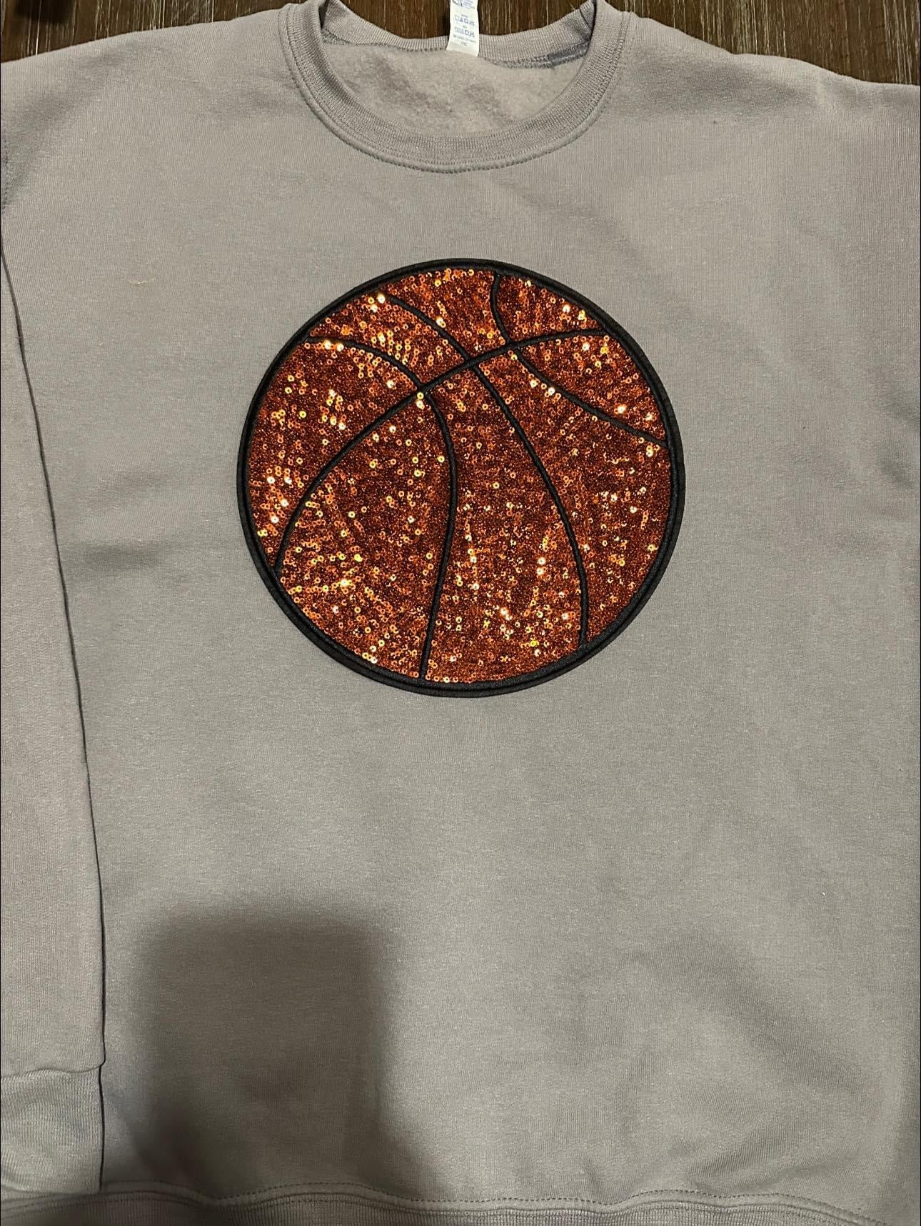 Sequin Basketball Patch Sweatshirt
