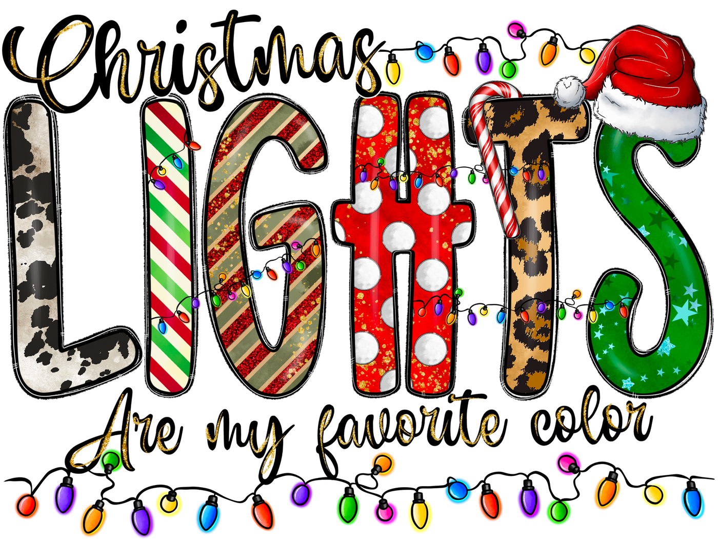 Christmas Lights Doodle