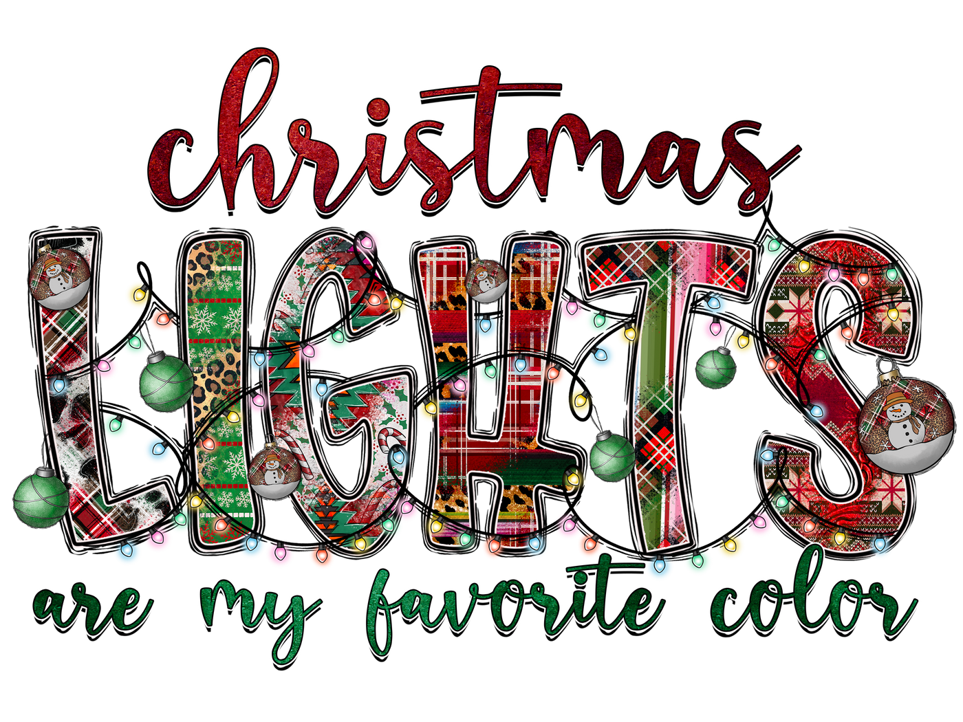 Christmas Lights are my Favorite Color T-Shirt