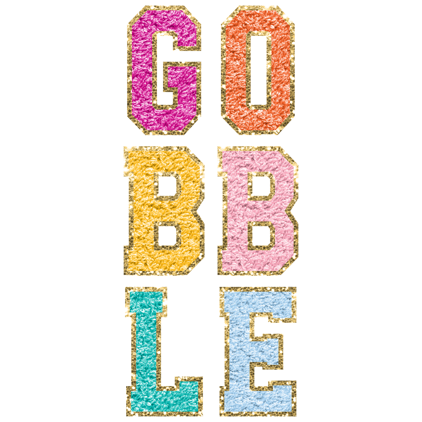 Faux Glitter Gobble