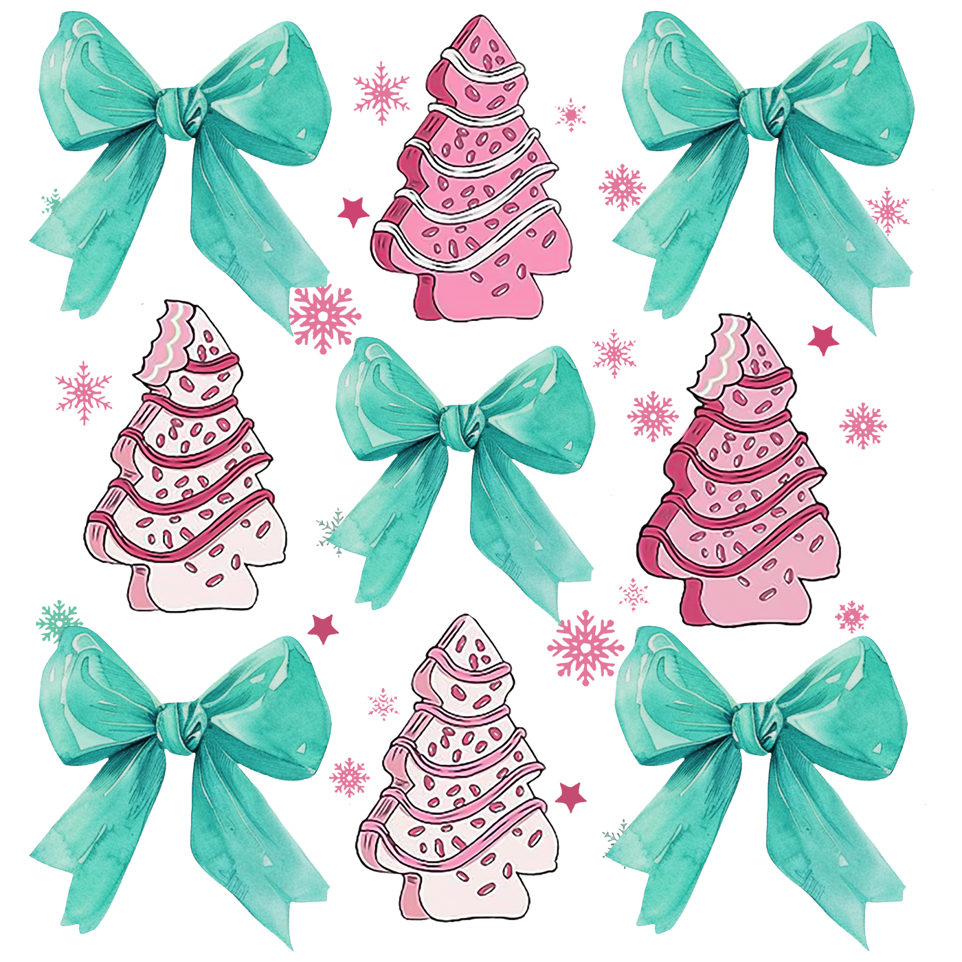 Teal Christmas Tree Cake Coquette