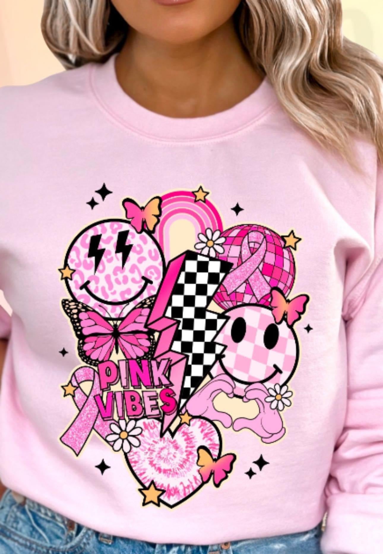 Emoji Pink Vibe Breast Cancer Awareness Shirt