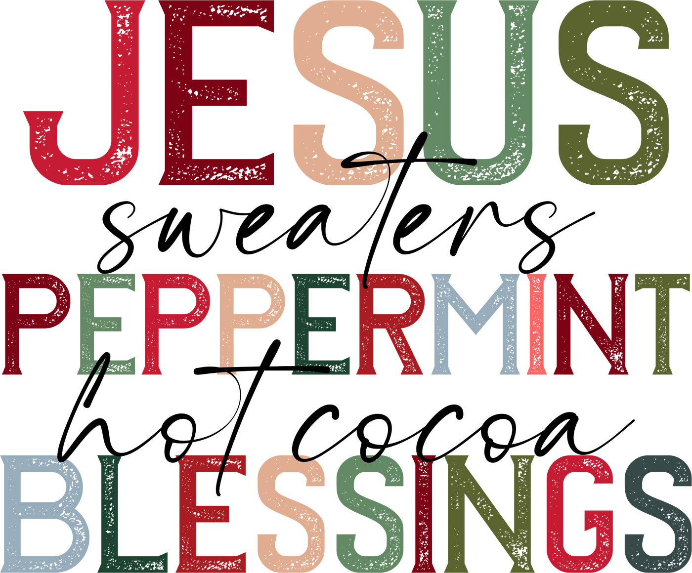 Jesus Sweaters Peppermint Hot Cocoa Blessings Shirt