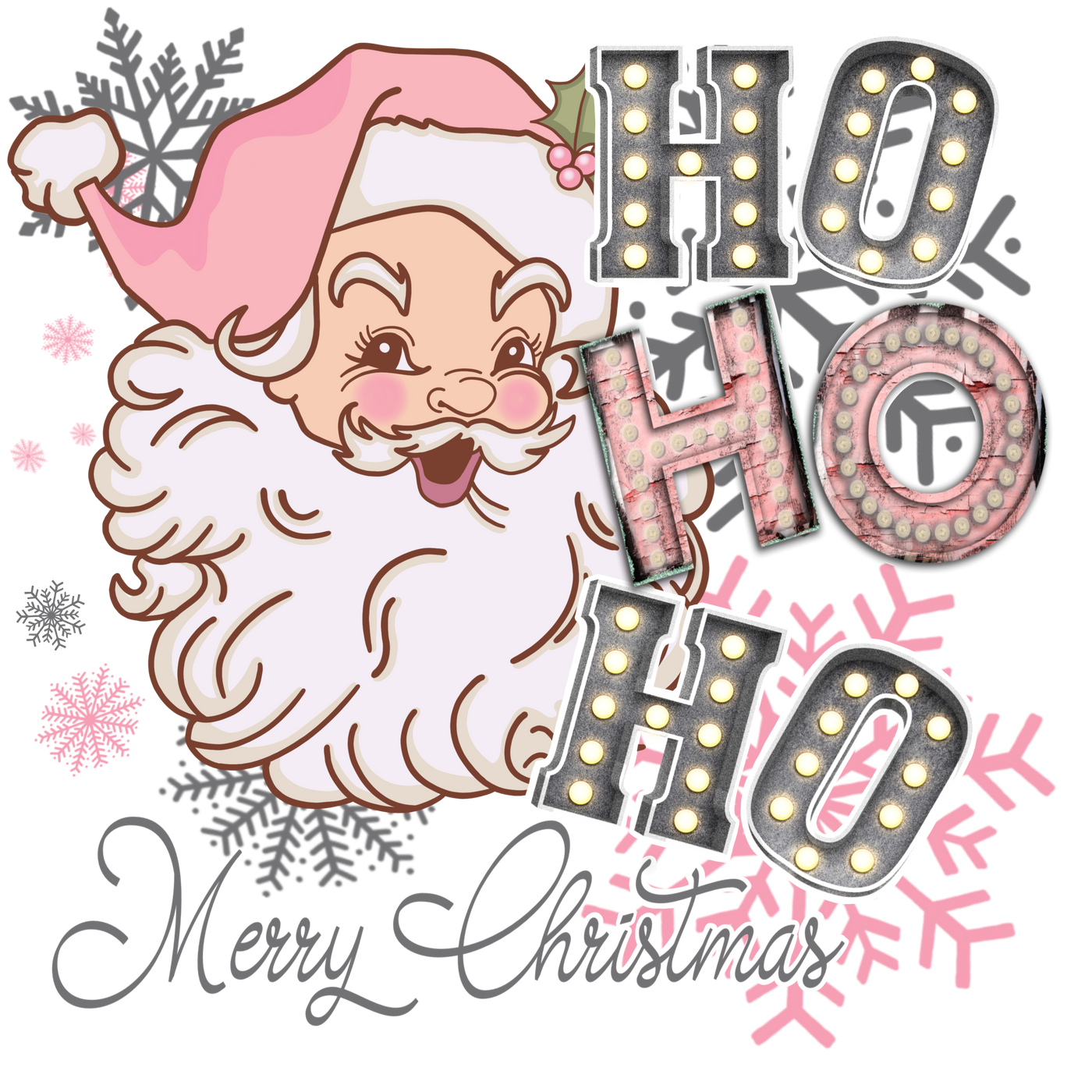 Pink Santa Ho Ho Ho