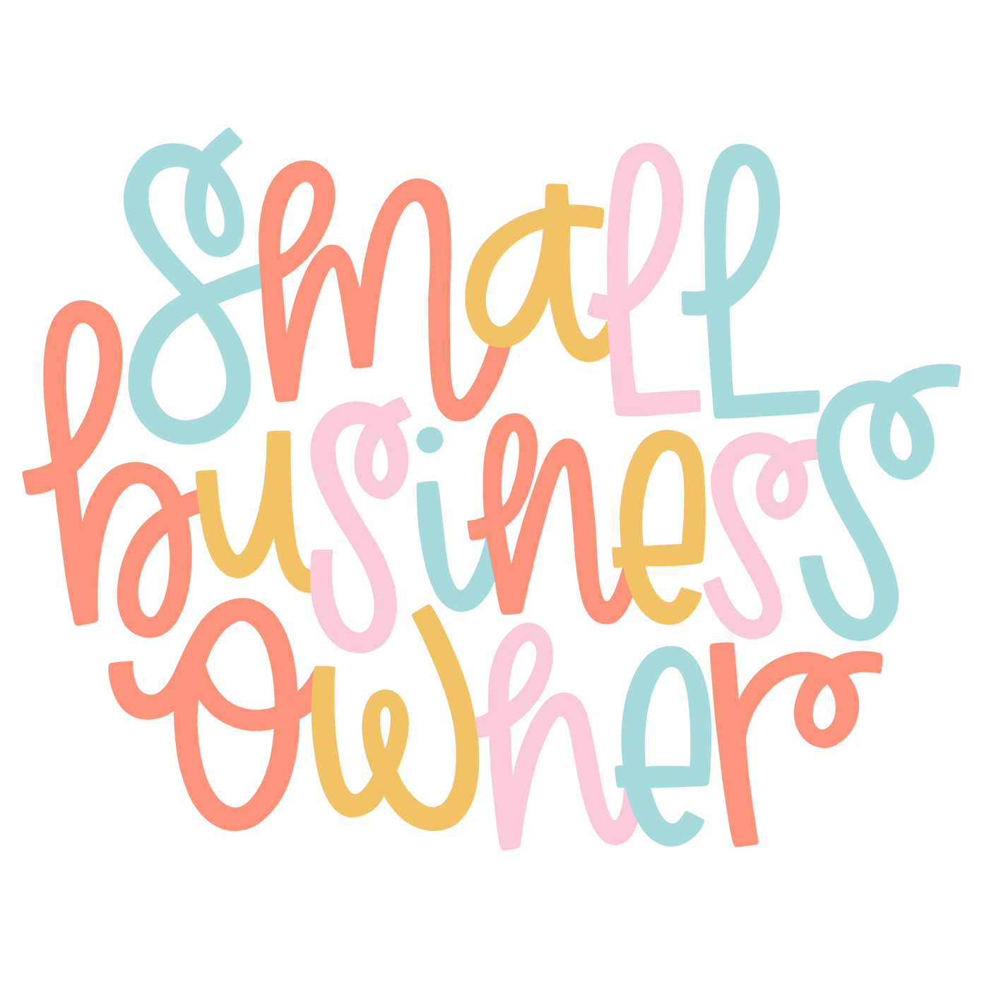 Small Business Owner Multi Color T-Shirt