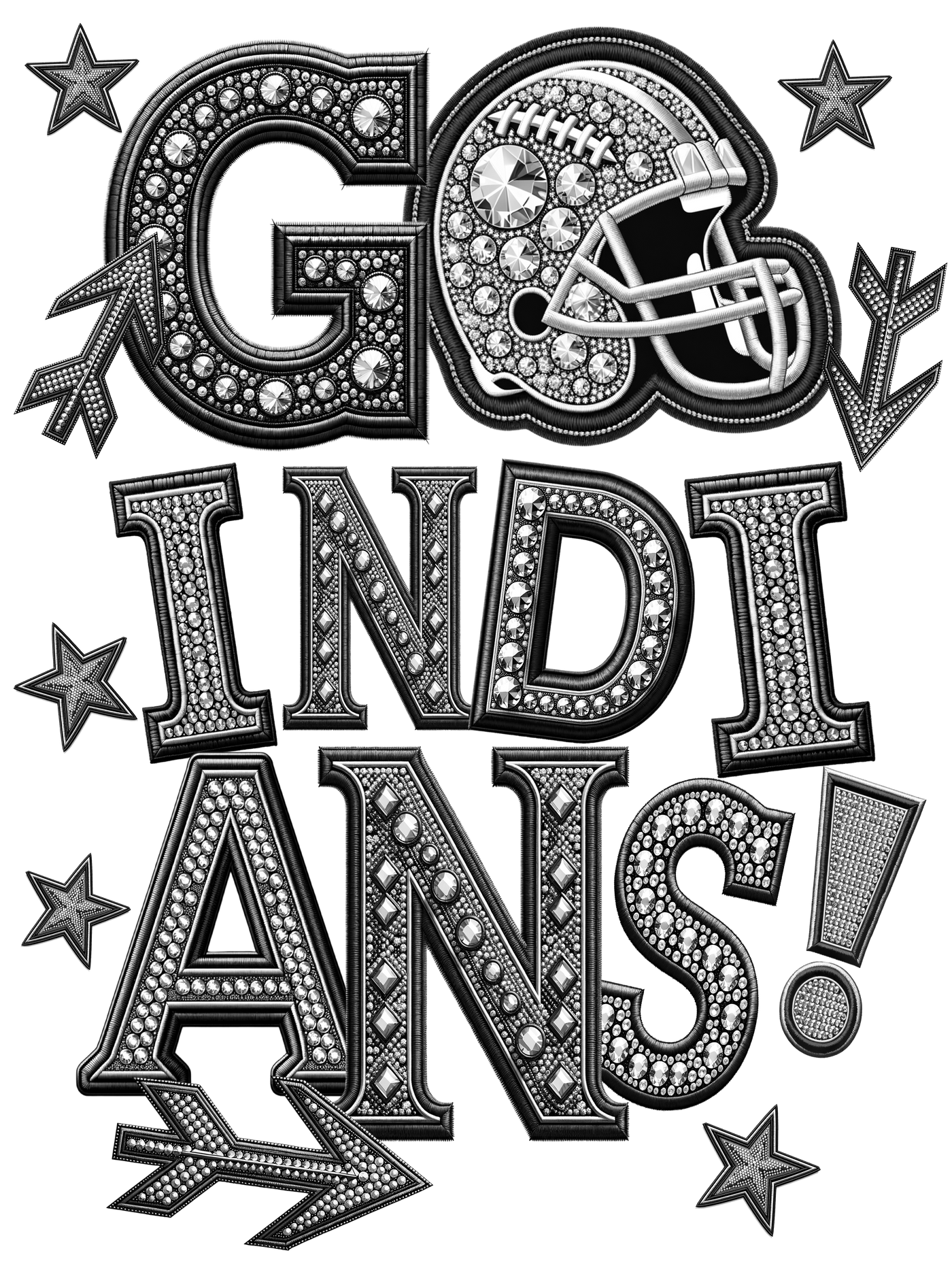 Indians Faux Rhinestone T-Shirt