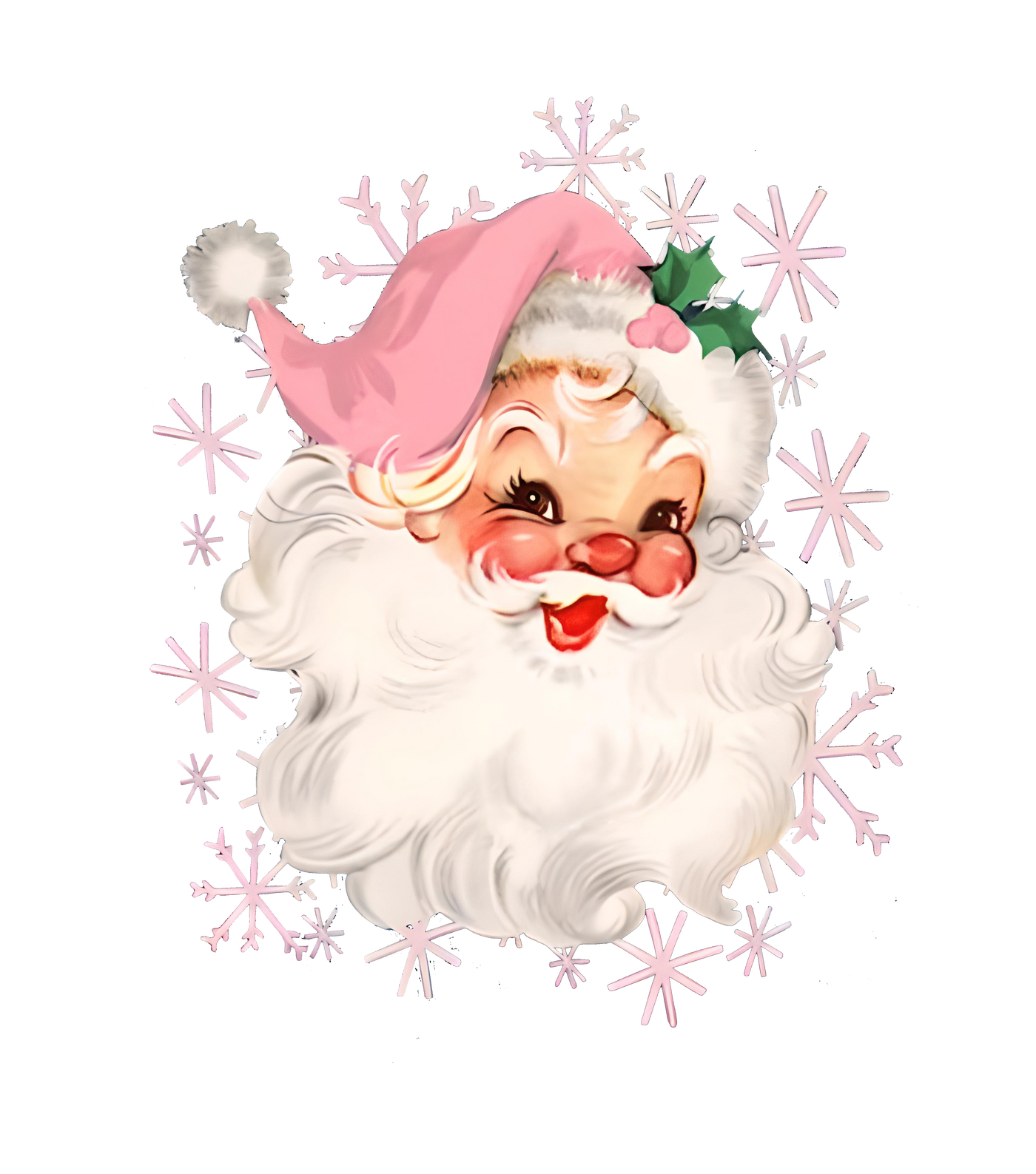 Vintage Pink Santa T-Shirt