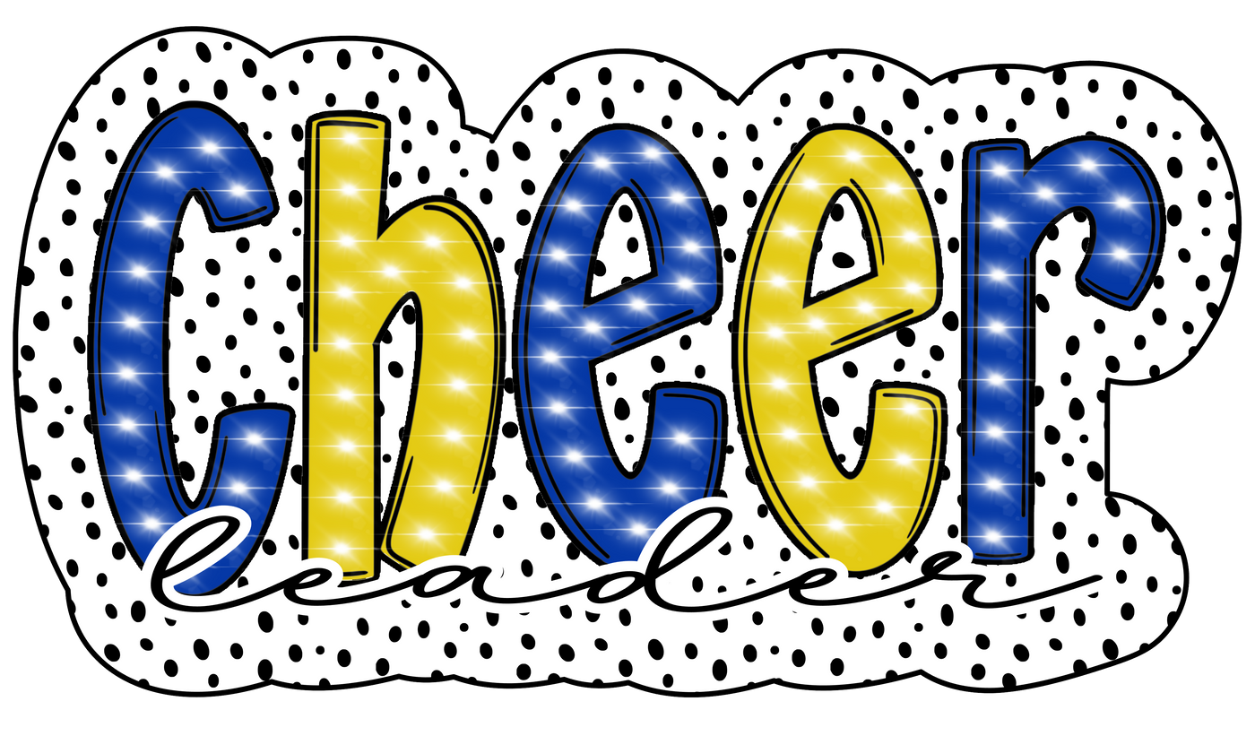 Blue and Gold Cheerleader T-Shirt