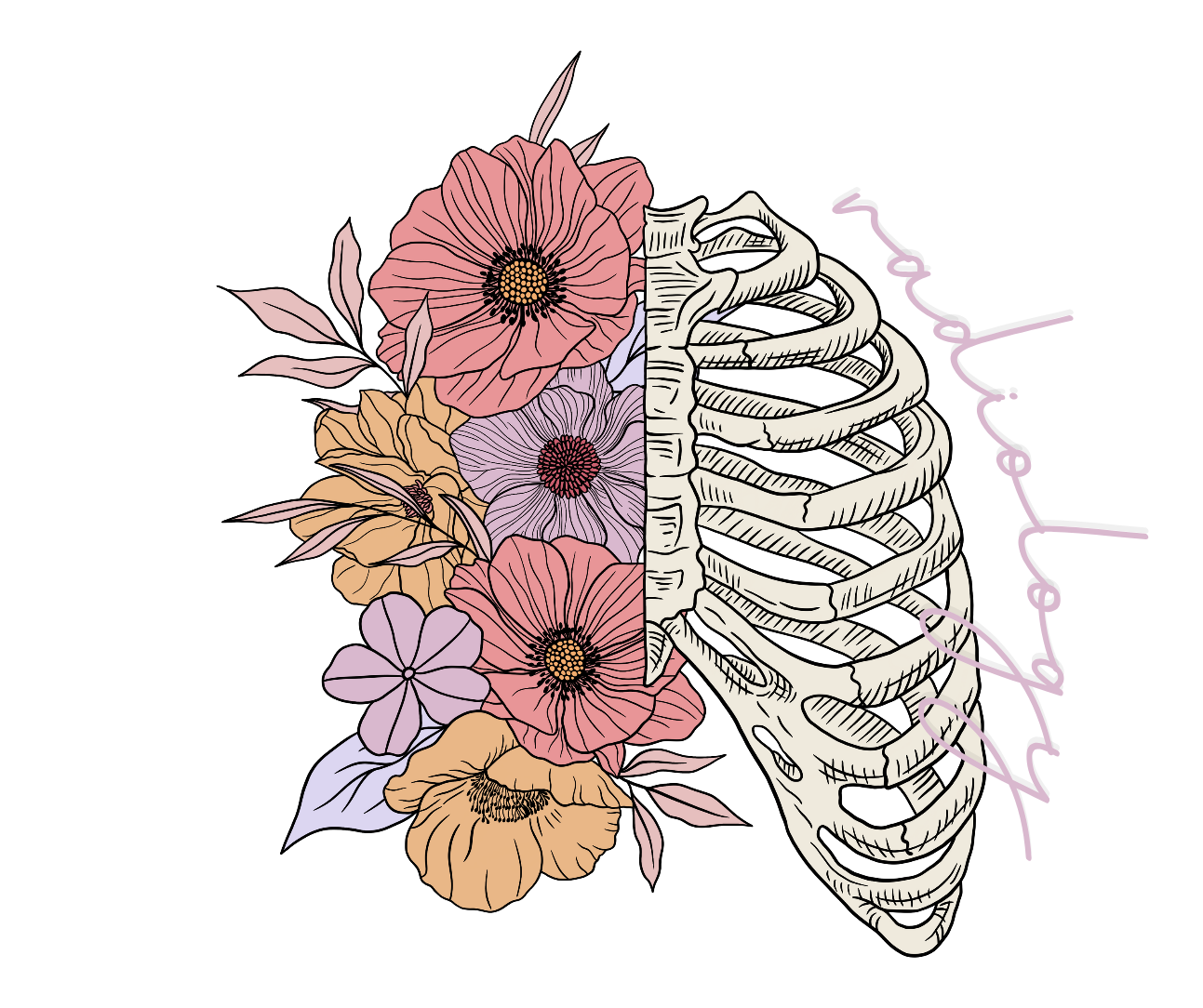 Rad Tech Spine Floral Shirt